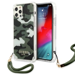 Kup Etui Guess GUHCP12MKSARKA Apple iPhone 12/12 Pro zielony/khaki hardcase Camo Collection - GUE1155KHA - {ean13} - Sklep Home Screen
