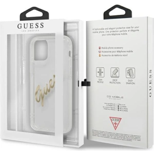 Kup Etui Guess GUHCP12MKTRSVGO Apple iPhone 12/12 Pro Átlátszó kemény tok Vintage Script Arany - GUE1158CL - {ean13} - Sklep Home Screen
