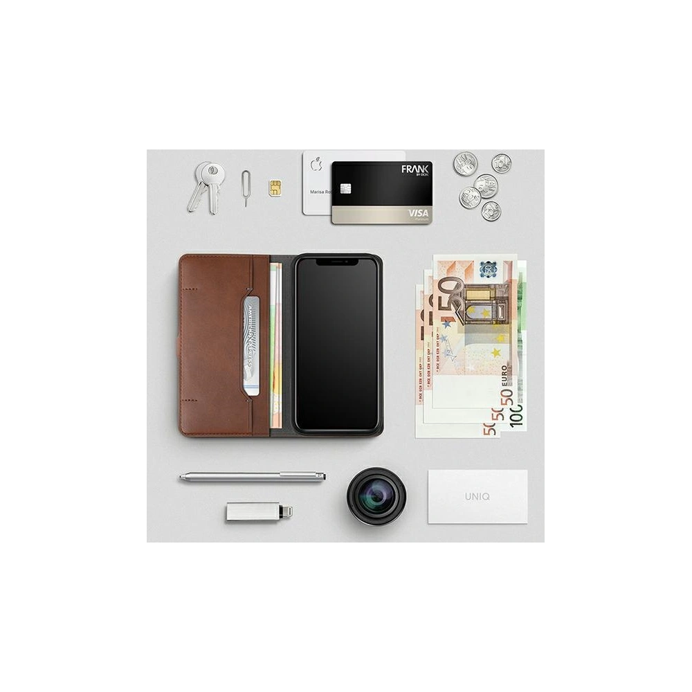 Etui UNIQ book Journa Apple iPhone 12/12 Pro szary/dark grey