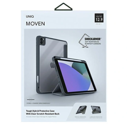 Kup Etui UNIQ Moven Apple iPad Pro 12.9 2021 (5. generációs) Antimikrobiális szürke/sötétszürke - UNIQ401CHAGRY - {ean13} - Sklep Home Screen