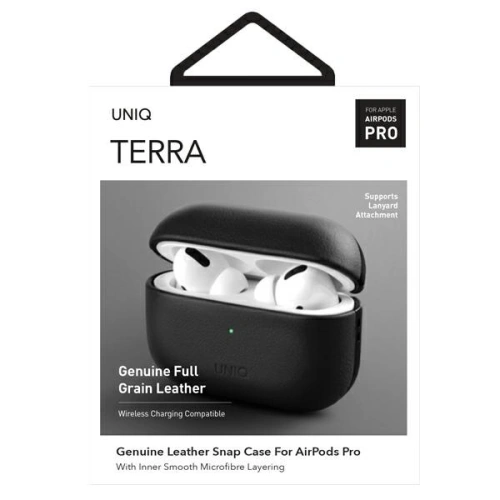 Kup Apple UNIQ Terra Tasche AirPods Pro Echtes Leder schwarz/schwarz - UNIQ402BLK - {ean13} - Sklep Home Screen
