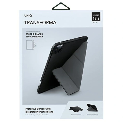 Kup Apple UNIQ Transforma Tasche iPad Pro 12.9 2021 (5. Generation) Antimikrobiell schwarz/ebenholzschwarz - UNIQ407EBOBLK - {ean13} - Sklep Home Screen
