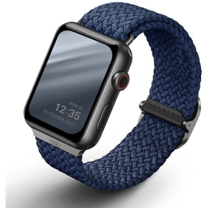 Kup UNIQ Aspen Apple Watch 4/5/6/7/SE/8/9/10 40/41/42mm Geflochten blau/oxford blue - UNIQ408OXFBLU - {ean13} - Sklep Home Screen