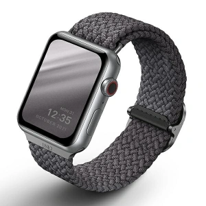 Kup UNIQ Aspen Apple Watch 4/5/6/7/SE/8/9/10 40/41/42mm Geflochten grau/granite grey - UNIQ409GRAGRY - {ean13} - Sklep Home Screen