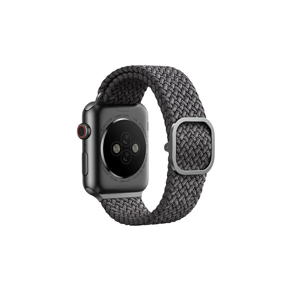 Pasek UNIQ Aspen Apple Watch 4/5/6/7/SE/8/9/10 40/41/42mm Braided szary/granite grey
