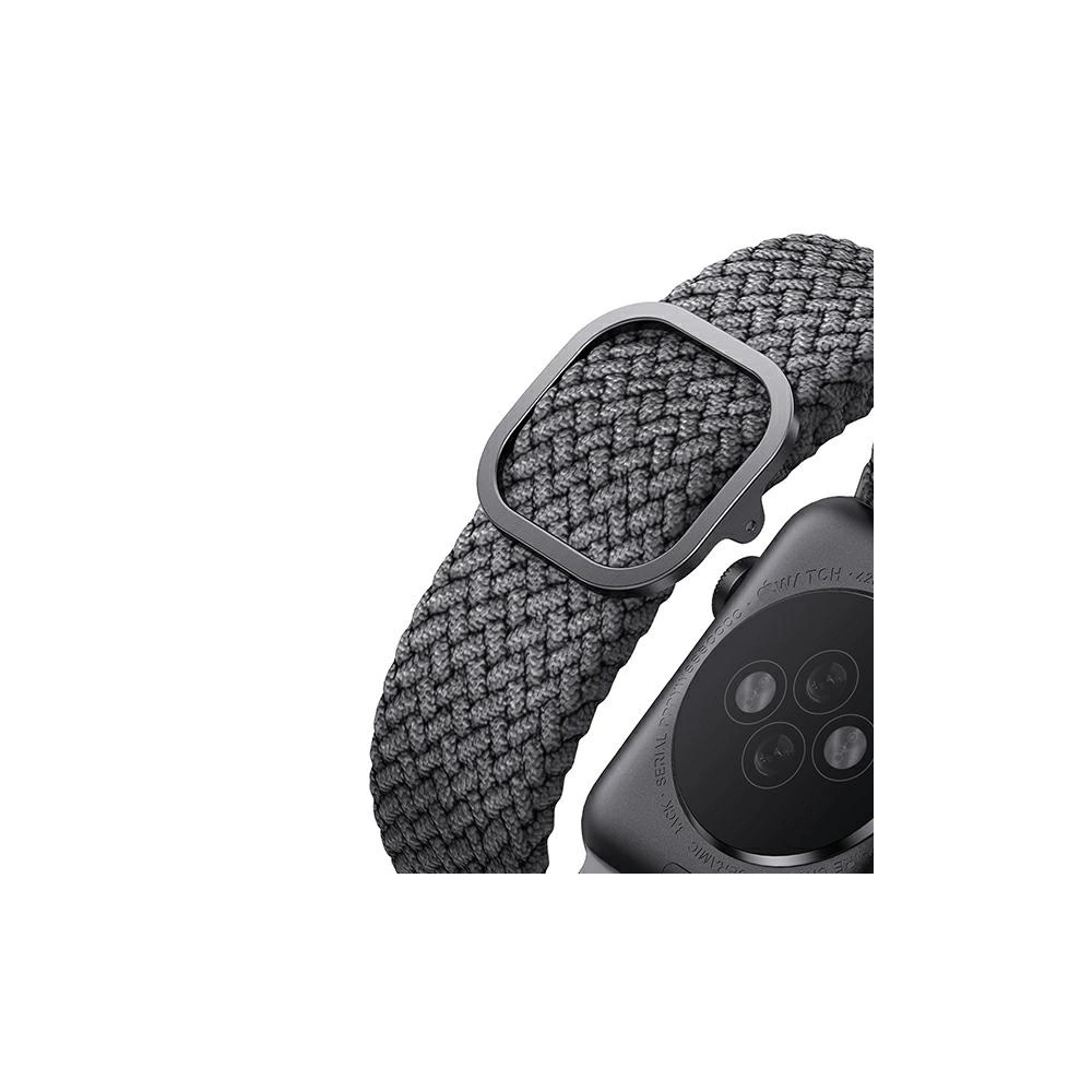 Pasek UNIQ Aspen Apple Watch 4/5/6/7/SE/8/9/10 40/41/42mm Braided szary/granite grey