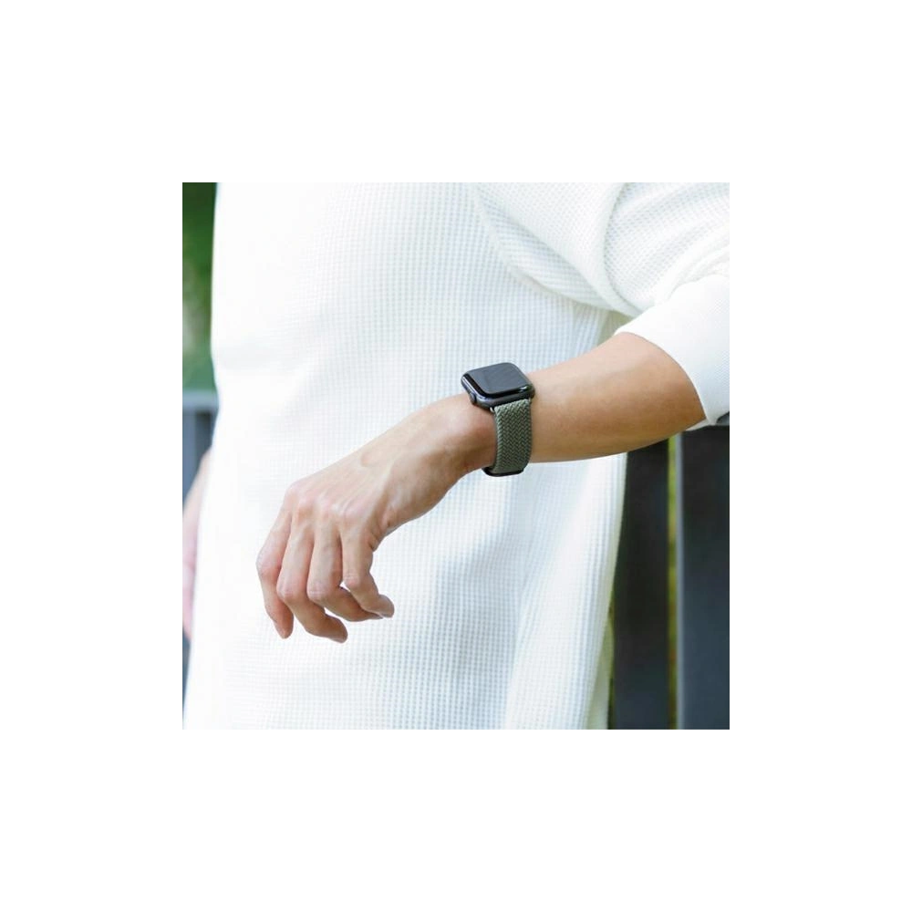 Pasek UNIQ Aspen Apple Watch 4/5/6/7/SE/8/9/10 40/41/42mm Braided szary/granite grey