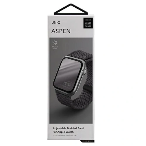 Kup Pasek UNIQ Aspen Apple Watch 4/5/6/7/SE/8/9/10 40/41/42mm Braided szary/granite grey - UNIQ409GRAGRY - {ean13} - Sklep Home Screen