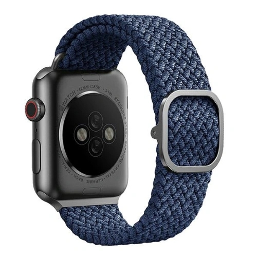 Kup UNIQ Aspen Apple Watch 4/5/6/7/SE/8/9/Ultra 44/45/49mm Zsinórozott kék/oxford kék - UNIQ411OXFBLU - {ean13} - Sklep Home Screen