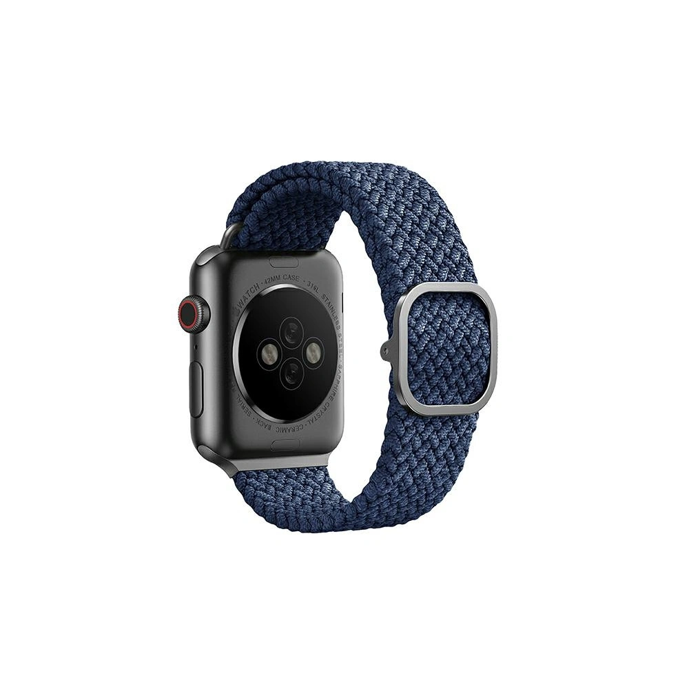 Pasek UNIQ Aspen Apple Watch 4/5/6/7/SE/8/9/Ultra 44/45/49mm Braided niebieski/oxford blue