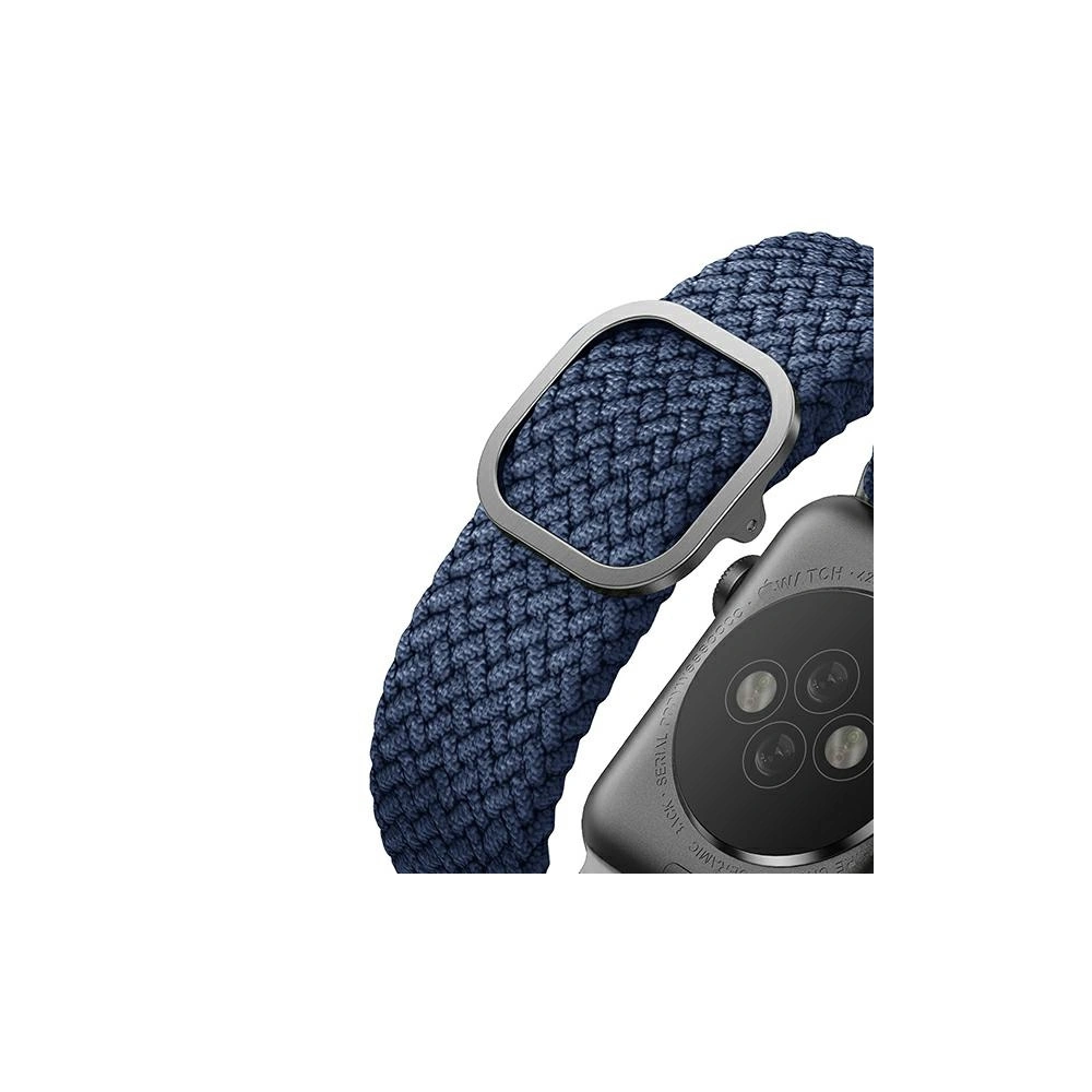 Pasek UNIQ Aspen Apple Watch 4/5/6/7/SE/8/9/Ultra 44/45/49mm Braided niebieski/oxford blue