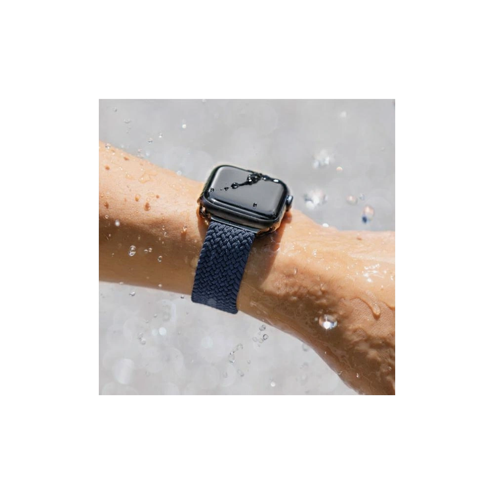 Pasek UNIQ Aspen Apple Watch 4/5/6/7/SE/8/9/Ultra 44/45/49mm Braided niebieski/oxford blue