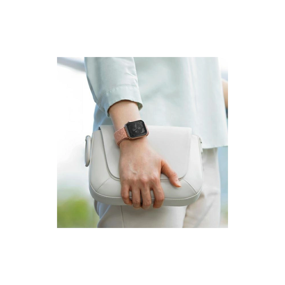 Pasek UNIQ Aspen Apple Watch 4/5/6/7/SE/8/9/Ultra 44/45/49mm Braided niebieski/oxford blue