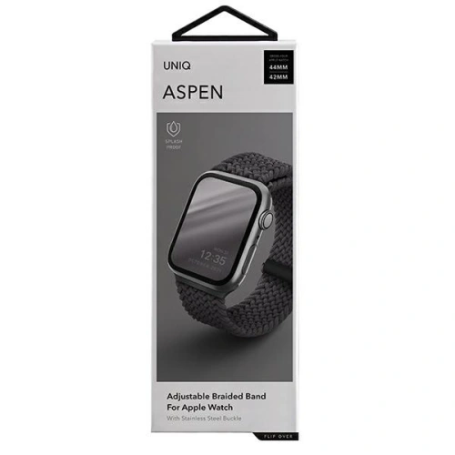 Kup Pasek UNIQ Aspen Apple Watch 4/5/6/7/SE/8/9/Ultra 44/45/49mm Braided šedý/granite grey - UNIQ412GRAGRY - {ean13} - Sklep Home Screen