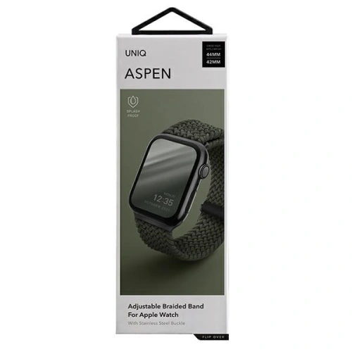 Kup Pasek UNIQ Aspen Apple Watch 4/5/6/7/SE/8/9/Ultra 44/45/49mm Împletit verde/cypress green - UNIQ413CYPGRN - {ean13} - Sklep Home Screen