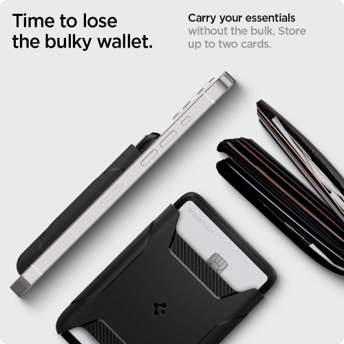 Kup Spigen Kartentasche Rugged Armor MagSafe Universal Magnetic Card Wallet Schwarz - SPN1660BLK - {ean13} - Sklep Home Screen