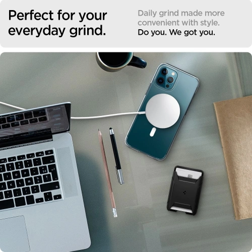 Kup Kapsa na karty Spigen Rugged Armor MagSafe Universal Magnetic Card Wallet Black - SPN1660BLK - {ean13} - Sklep Home Screen