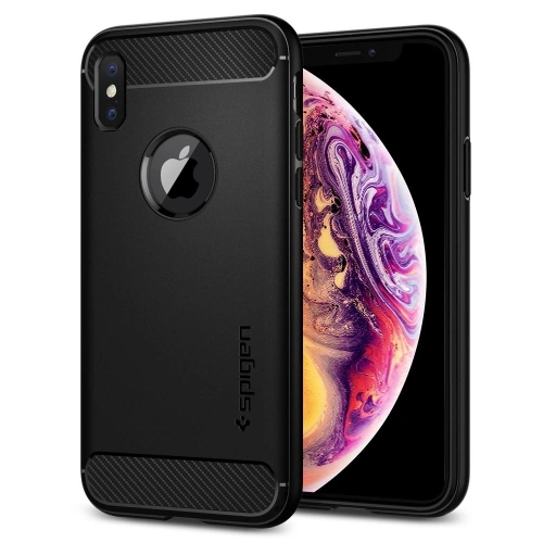 Kup Etui Spigen Rugged Armor iPhone XS/X 5.8 Fekete - SPN182BLK - {ean13} - Sklep Home Screen