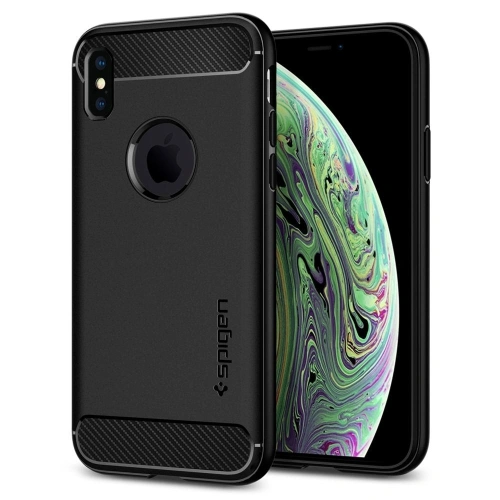 Kup Etui Spigen Rugged Armor iPhone XS/X 5.8 Fekete - SPN182BLK - {ean13} - Sklep Home Screen