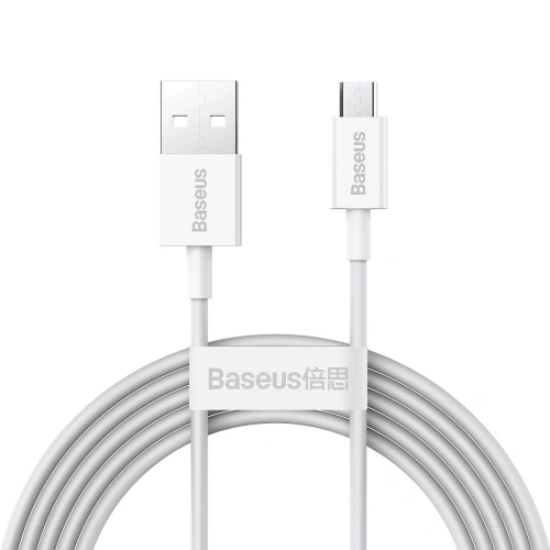 Kup Kabel USB do micro Baseus Superior Series, 2A, 2m (bílý) - BSU2825WHT - {ean13} - Sklep Home Screen