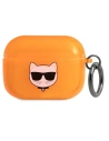 Etui Karl Lagerfeld KLAPUCHFO Apple AirPods Pro tok narancssárga/orange Choupette