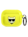 Etui Karl Lagerfeld KLAPUCHFY pentru Apple AirPods Pro, galben/yellow Choupette