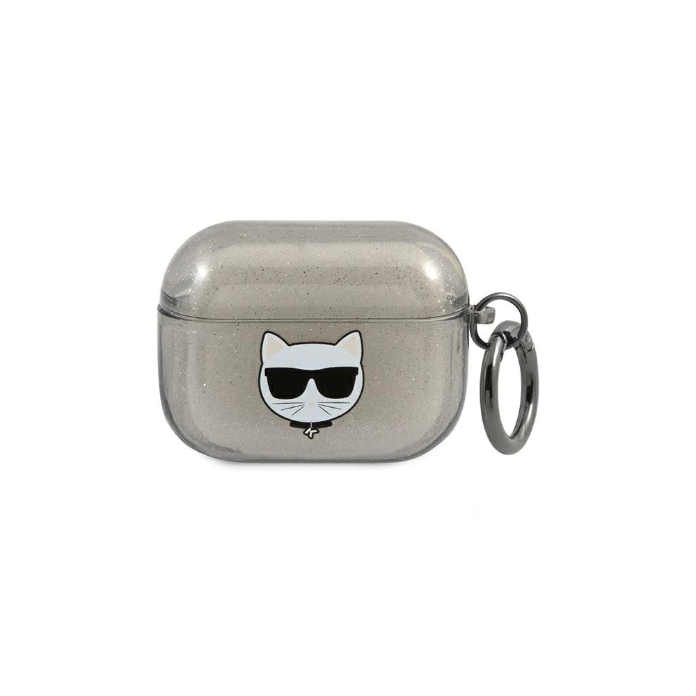 Etui Karl Lagerfeld KLAPUCHGK Apple AirPods Pro cover czarny/black Glitter Choupette