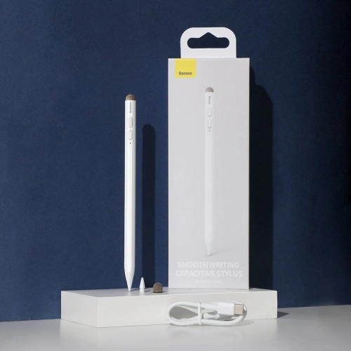 Buy Baseus Smooth Writing Capacitive Stylus (white) - BSU2826WHT - {ean13} - Home Screen Store Europe