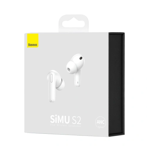 Buy Baseus SIMU ANC True Wireless Earphones TWS S2 (white) - BSU2829WHT - {ean13} - Home Screen Store Europe