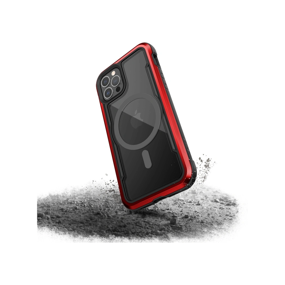 Etui aluminiowe X-Doria Raptic Shield Pro Magnet MagSafe Apple iPhone 12/12 Pro (czerwony)