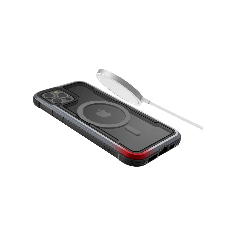 Etui aluminiowe X-Doria Raptic Shield Pro Magnet MagSafe Apple iPhone 12/12 Pro (czerwony)