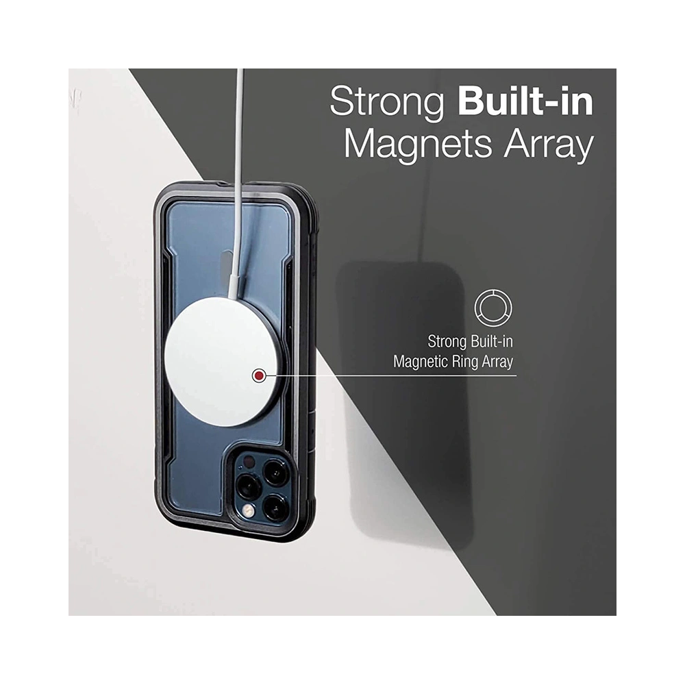 Etui aluminiowe X-Doria Raptic Shield Pro Magnet MagSafe Apple iPhone 12/12 Pro (czerwony)