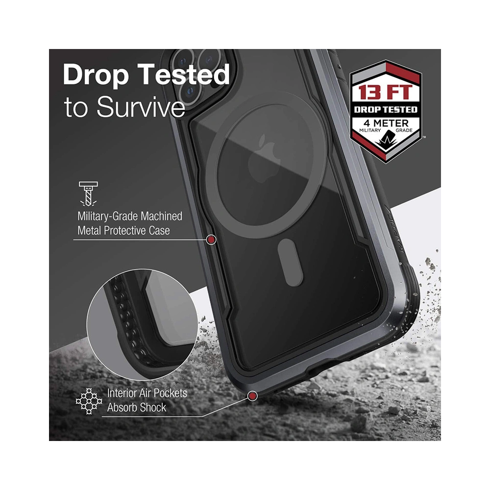 Etui aluminiowe X-Doria Raptic Shield Pro Magnet MagSafe Apple iPhone 12/12 Pro (czerwony)