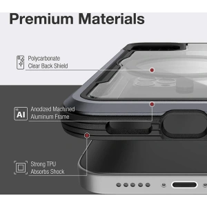 Etui din aluminiu X-Doria Raptic Shield Pro Magnet MagSafe Apple iPhone 12/12 Pro (roșu)