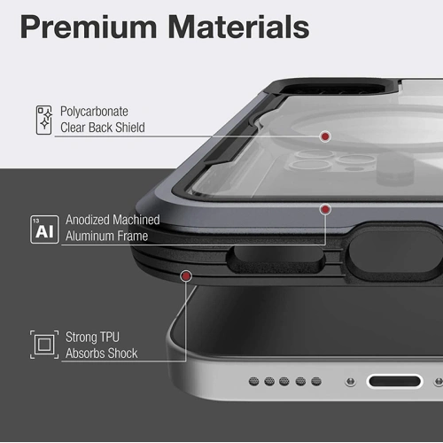 Buy Raptic Shield Pro Magnet - Aluminium Case for iPhone 12/12 Pro MagSafe (DROP TEST 4M) (Red) - XDR117RED - {ean13} - Home Screen Store Europe