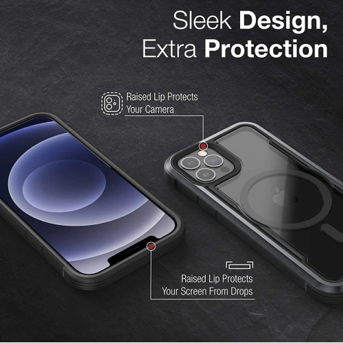 Buy Raptic Shield Pro Magnet - Aluminium Case for iPhone 12/12 Pro MagSafe (DROP TEST 4M) (Red) - XDR117RED - {ean13} - Home Screen Store Europe