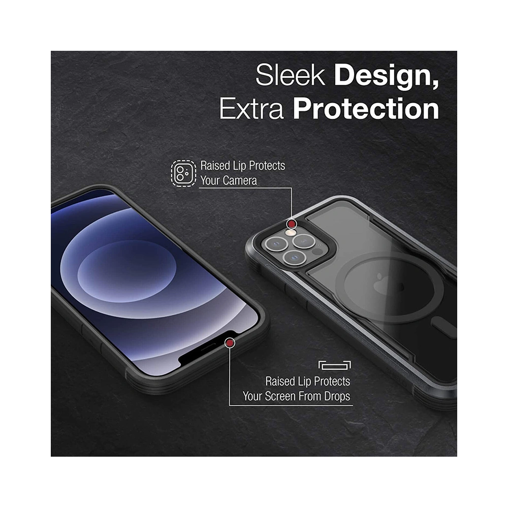 Etui aluminiowe X-Doria Raptic Shield Pro Magnet MagSafe Apple iPhone 12/12 Pro (czerwony)