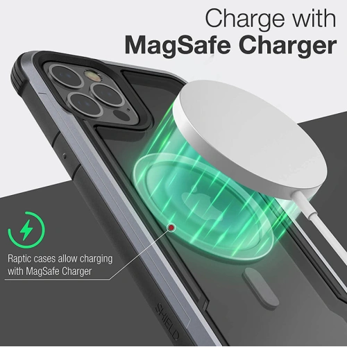 Buy Raptic Shield Pro Magnet - Aluminium Case for iPhone 12 Pro Max MagSafe (DROP TEST 4M) (Black) - XDR118BLK - {ean13} - Home Screen Store Europe