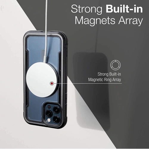 Buy Raptic Shield Pro Magnet - Aluminium Case for iPhone 12 Pro Max MagSafe (DROP TEST 4M) (Black) - XDR118BLK - {ean13} - Home Screen Store Europe