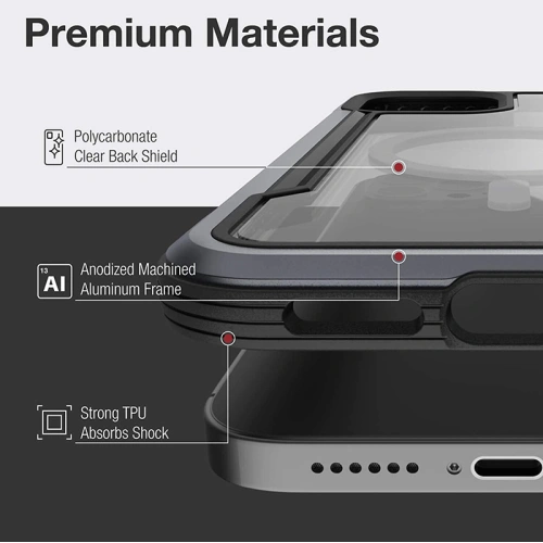 Buy Raptic Shield Pro Magnet - Aluminium Case for iPhone 12 Pro Max MagSafe (DROP TEST 4M) (Black) - XDR118BLK - {ean13} - Home Screen Store Europe