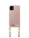 Etui iDeal of Sweden Nyaklánc Apple iPhone 11/XR (Misty Rose Croco)