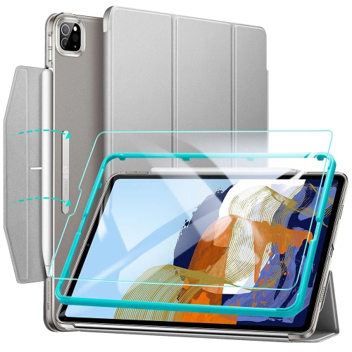 Kup ESR Apple Tasche Ascend Trifold iPad Pro 11 2021 (3. Generation) Grau + Glas - ESR357GRY - {ean13} - Sklep Home Screen