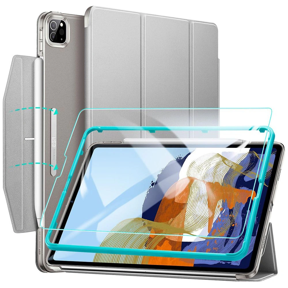 Etui ESR Ascend Trifold Apple iPad Pro 11 2021 (3. generacji) Grey + Szkło