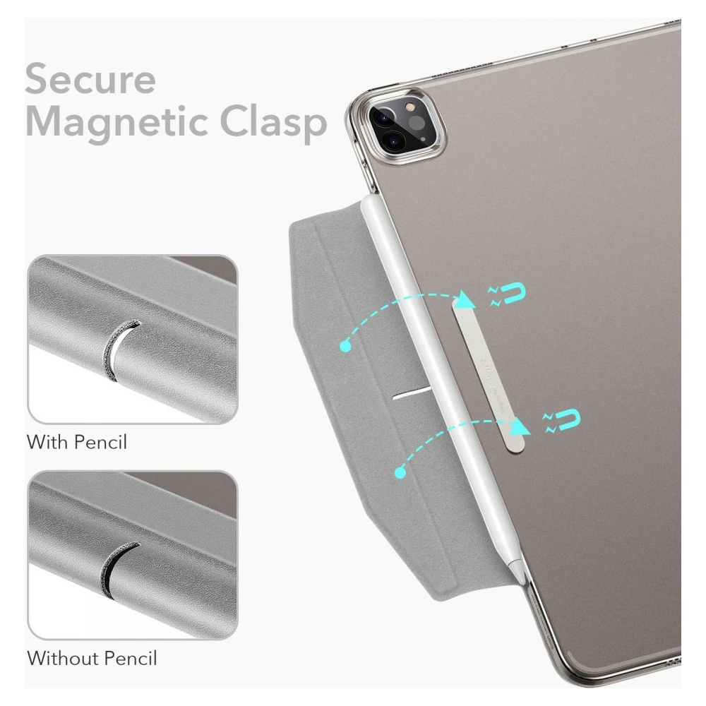 Etui ESR Ascend Trifold Apple iPad Pro 11 2021 (3. generacji) Grey + Szkło