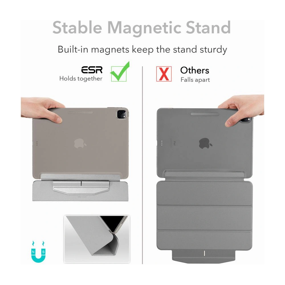 Etui ESR Ascend Trifold Apple iPad Pro 11 2021 (3. generacji) Grey + Szkło