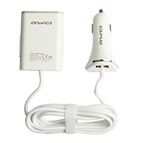Kup Automobilová nabíječka AWEI C-400 9.6A 4xUSB High Speed bílá/bílá - AWEI072WHT - {ean13} - Sklep Home Screen