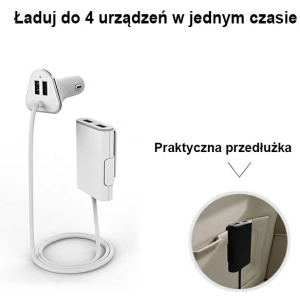Kup Ładowarka samochodowa AWEI C-400 9.6A 4xUSB High Speed biały/white - AWEI072WHT - {ean13} - Sklep Home Screen