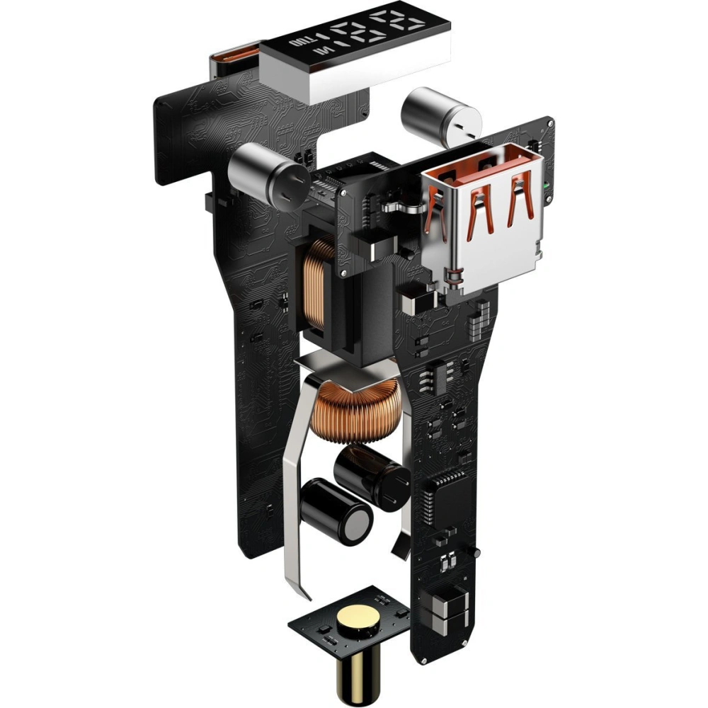 Ładowarka samochodowa Baseus Superme USB, USB-C, 100W (czarna)