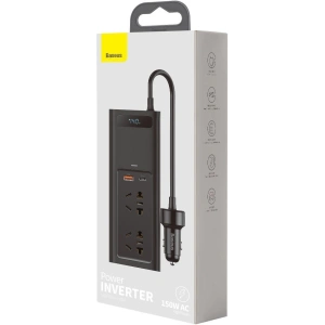 Autós inverter Baseus 150W, 220V, CN/EU (fekete)