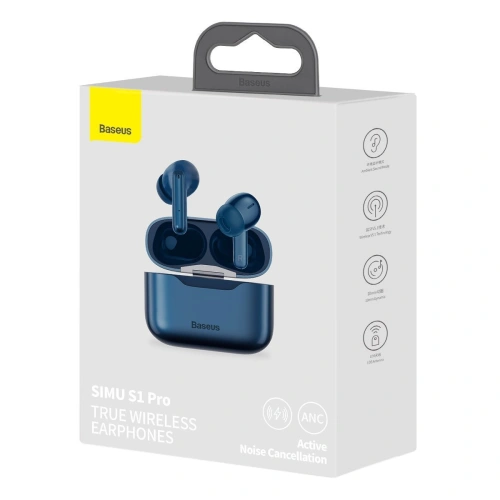 Buy Baseus S1 Pro Tarnish TWS earphones with ANC, Bluetooth 5.1 (blue) - BSU2837BLU - {ean13} - Home Screen Store Europe